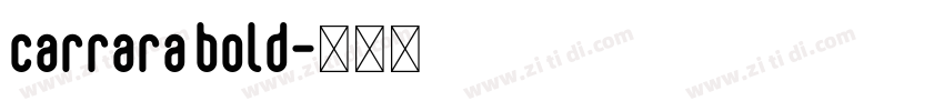 carrara bold字体转换